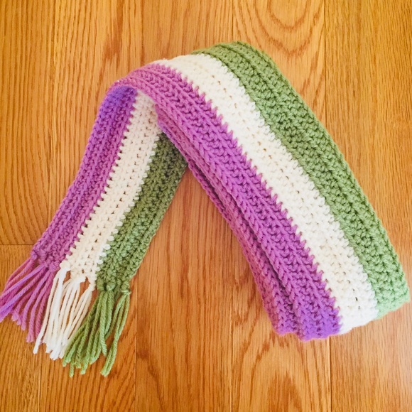 NEW ADDED Handmade Crochet LGBTQ+ Pride Flag Scarf - Picture 6 of 6